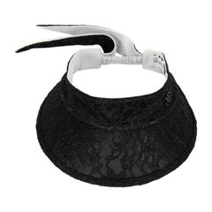 Maison Michel Black Lace Eyeshade Hat