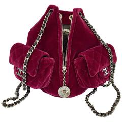 Chanel Cherry Velvet Backpack