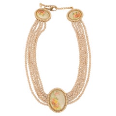 Dior Cameo Short Costume Pearl Necklace, 2000s
