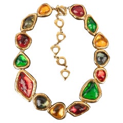 Collar articulado de metal dorado Yves Saint Laurent