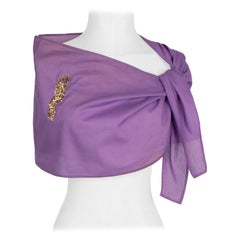 Gonna da spiaggia in cotone viola di Christian Dior