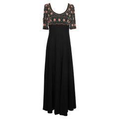 Long Black Crepe Dress, 1965