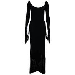 1970's Sant'Angelo Knit Fringed Dress