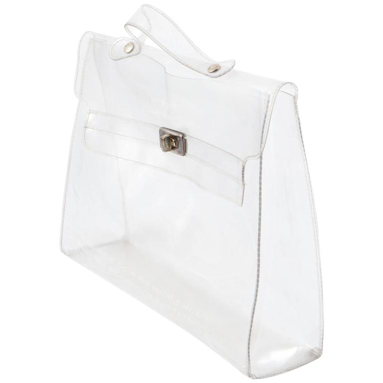 hermes kelly transparent bag