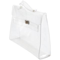 1996s Collector Hermes Transparent Plastic Bag-Shaped Kelly
