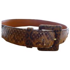 ERmanno Daelli Suede and Snakeskin Belt 3