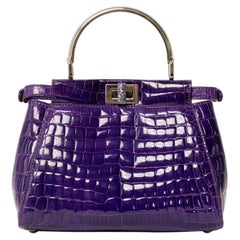 Borsa a mano Fendi Peekaboo Mini  Viola