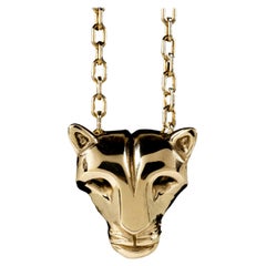 Mountain Lion (18K Yellow Gold Pendant) by Ken Fury