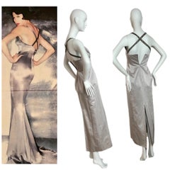 RICHARD TYLER COUTURE 90er Jahre Abendkleid aus Seide mit Verzierungen