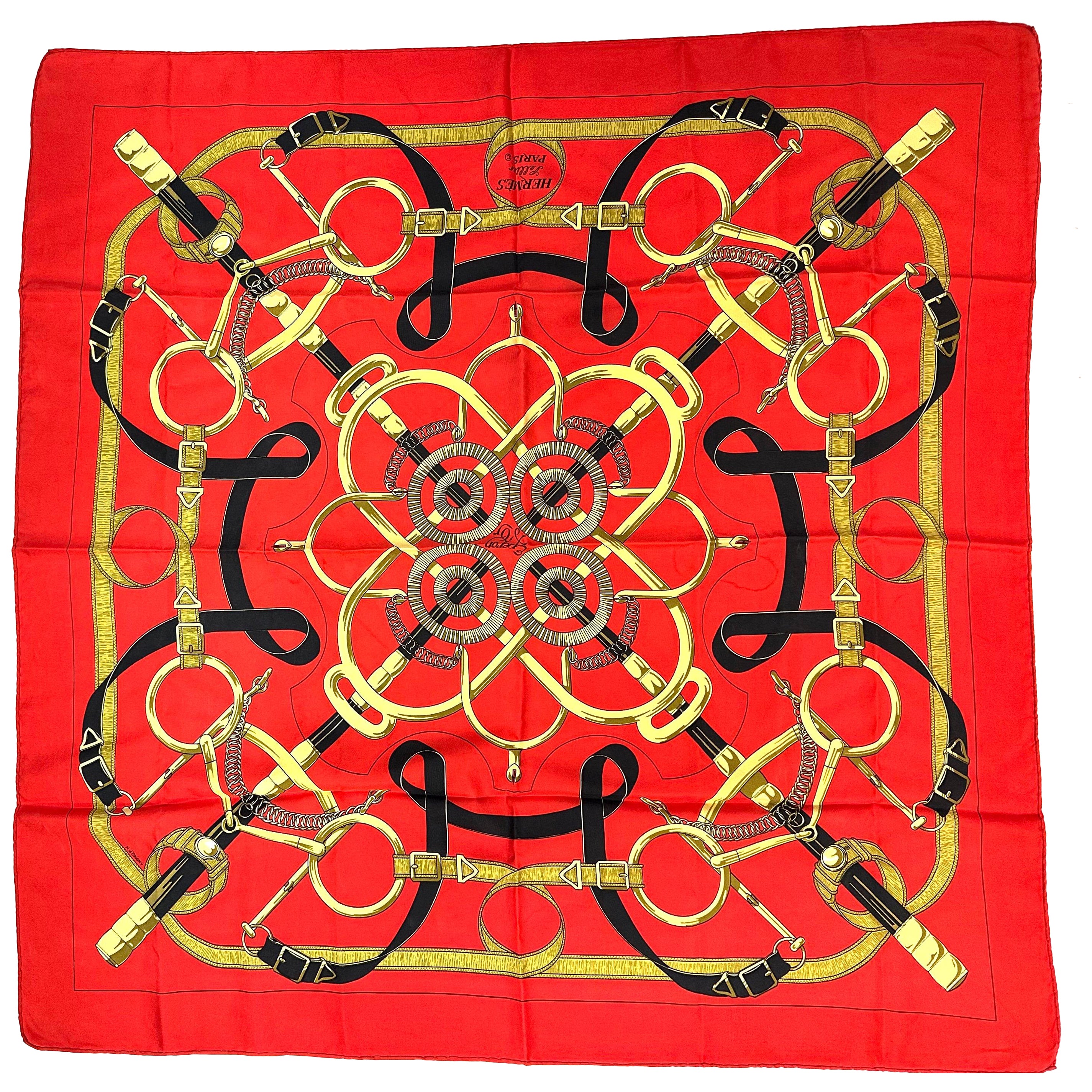 Hermes Silk Scarf, Eperon d'Or For Sale
