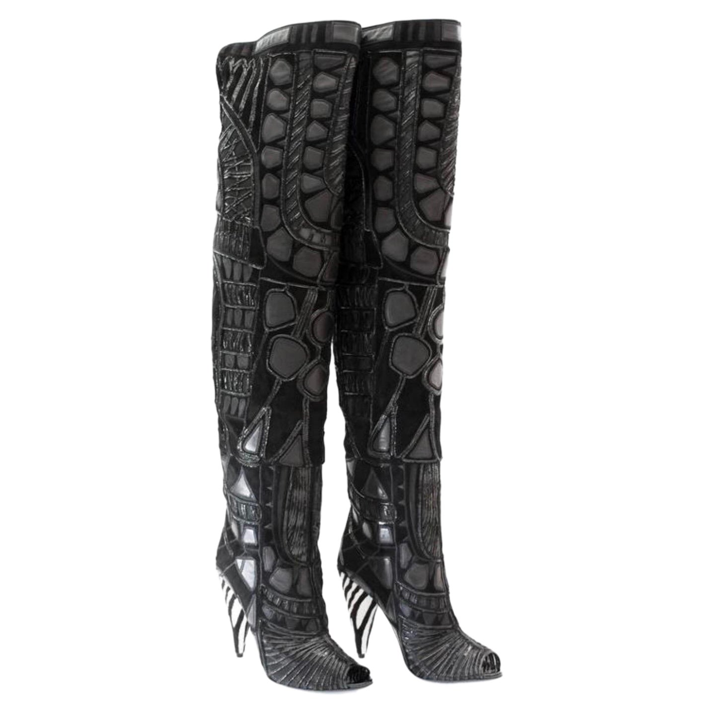 A/W 2013 Rare Tom Ford Black Over-the-Knee Boots 37.5, 38 NWT For Sale