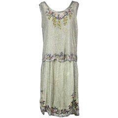 Mint Colored Shift Dress circa 1920s/1930s