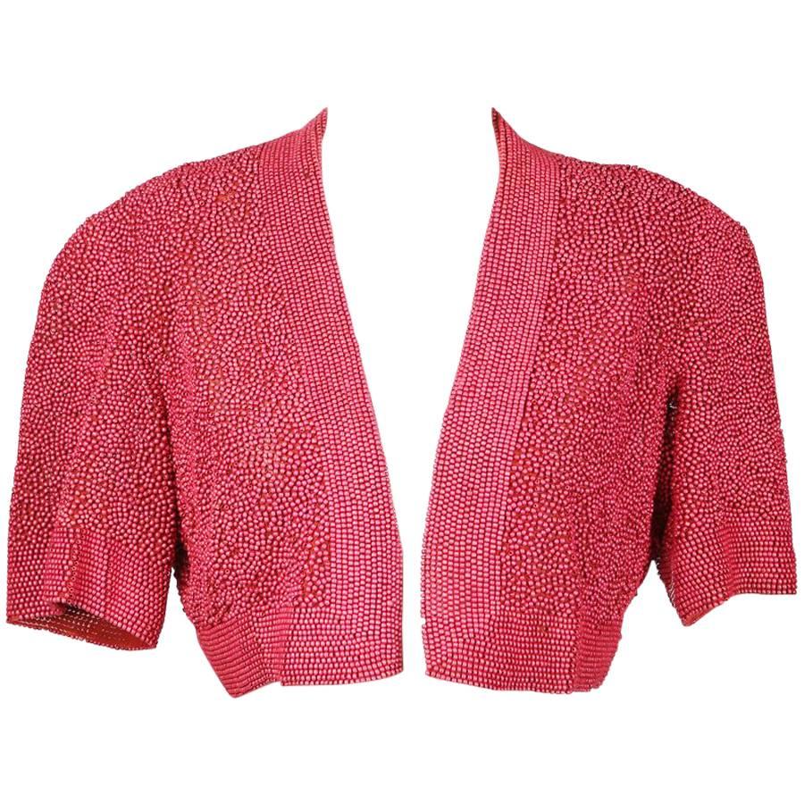 Cropped and Beaded Jacket circa 1930s