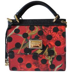 Unworn Dolce & Gabbana Small Miss Sicily Leather Card Holder Dauphine Chain
