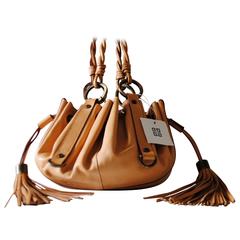 Vintage Small Givenchy Nude Leather with Fringes Pumpkin Bag NWOT