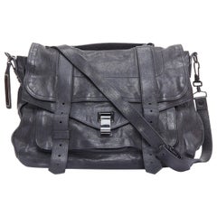 PROENZA SCHOULER PS1 black leather satchel bag Mary-kate Olsen