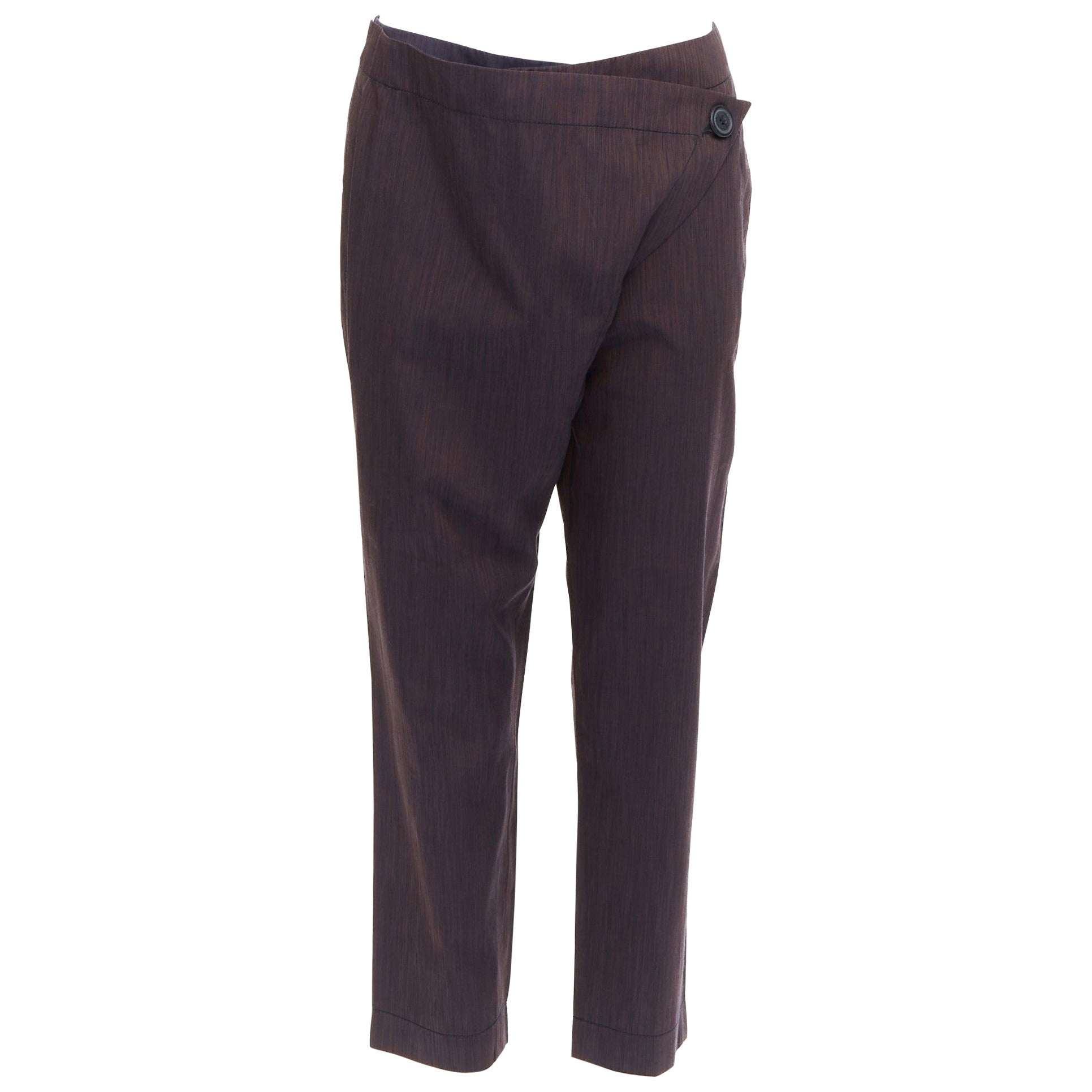 VIVIENNE WESTWOOD Anglomania brown asymmetric foldover harem pants IT40 S For Sale