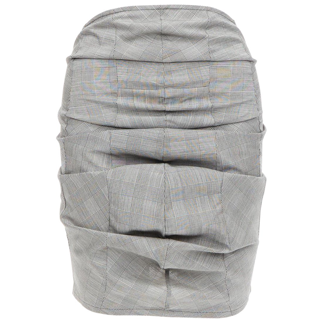 JUNYA WATANABE 2009 3D curved cut deconstructed ruched skirt XS For Sale