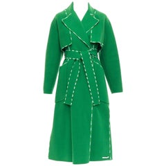 Sportmax Anniversary Collection cappotto in lana vergine cashmere fatto a mano IT34 XXS