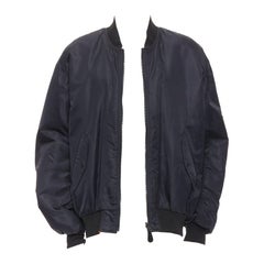 YVES SALOMON HOMME brown genuine real fur lined oversized bomber jacket FR46 S