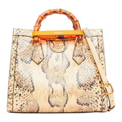 GUCCI Diana NM Small bamboo handle scaled leather crossbody bag