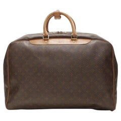 LOUIS VUITTON VIntage Alize brown monogram leather 2 compartment bag garment bag