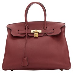 Hermès Birkin 35 Rough H GHW Clemance top handle satchel bag