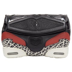 ALEXANDER WANG 2015 Runway Sneaker black leather panels clutch bag