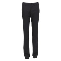 Pantalon GIVENCHY à jambes droites en laine noire 100 % EU48 M