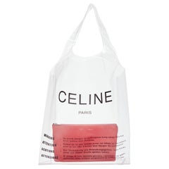 LD OCELINE Phoebe Philo 2018 clear PVC pink leather pouch logo tote bag