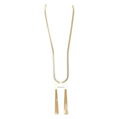 SAINT LAURENT Hedi Slimane Pasarela Opium Deco Collar doble de borlas doradas