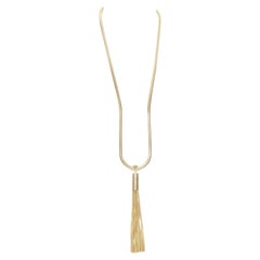 SAINT LAURENT Hedi Slimane 2013 Runway Opium gold tassel necklace Rihanna