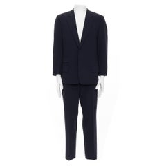 GUCCI Tom Ford blazer vintage doublé de laine bleu marine GG avec monogramme IT50 L