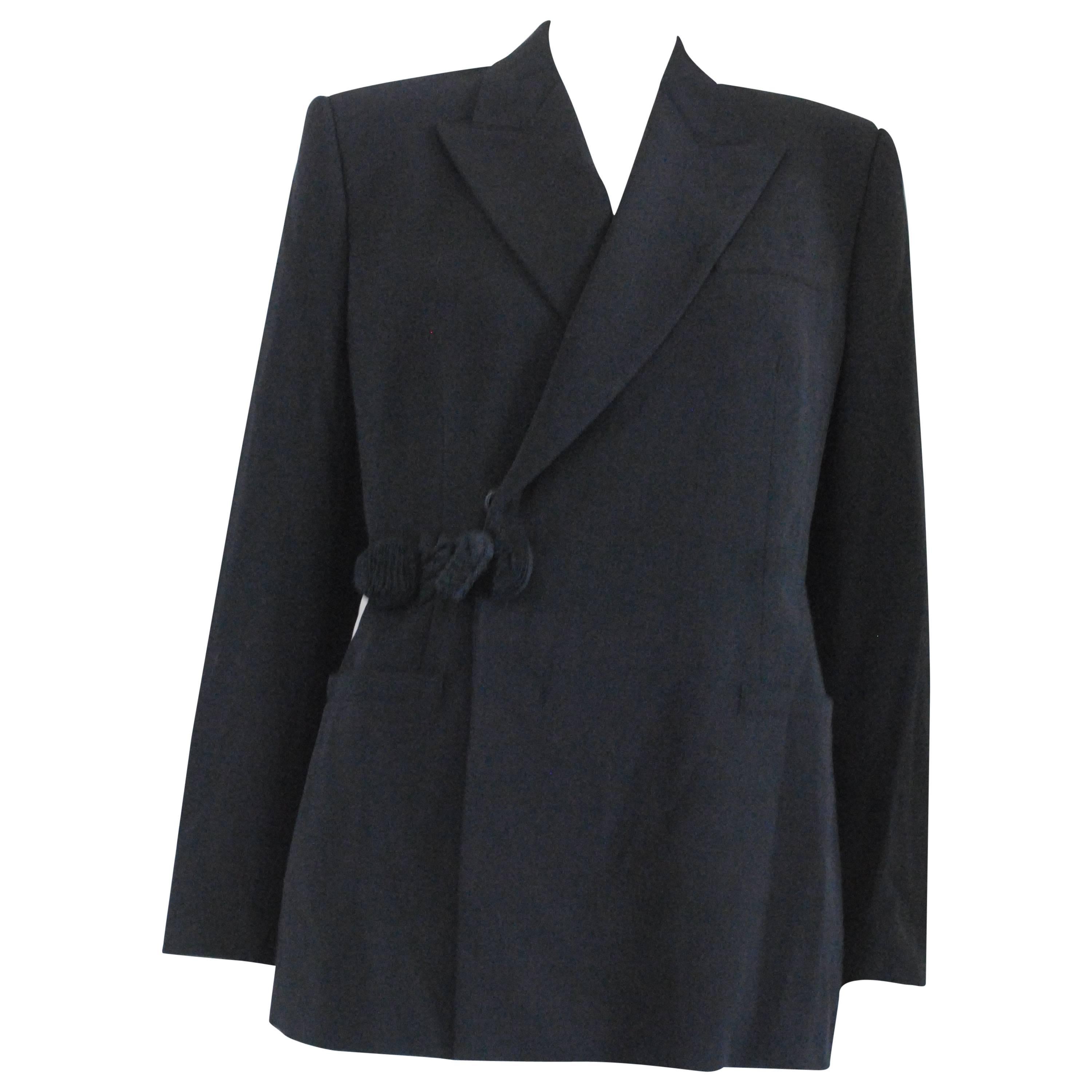 1997 - 1998 Rare Jean Paul Gaultier Black Wool Jacket For Sale