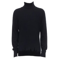 BOTTEGA VENETA Camiseta de cuello alto de terciopelo degradado 100% cachemira IT50 L