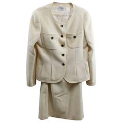 Chanel Vintage Beige Suit with Golden Bouttons