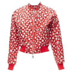 LOUIS VUITTON Yayoi Kusama 2023 Runway Bomber reversible de lunares infinitos rojos FR34