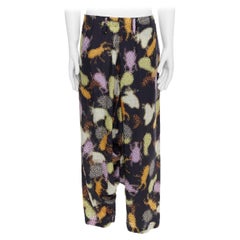 ISSEY MIYAKE MEN multicolour abstract print asymmetric harem pants