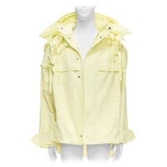rare LOUIS VUITTON 2020 Runway yellow detachable tie sleeves parka jacket FR46 S