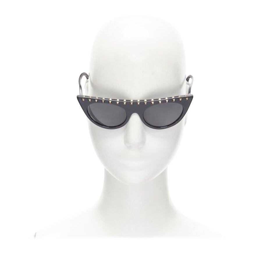 ENTINO VA4018 Sonnenbrille mit Nieten aus schwarzem Gold mit Nieten im Angebot