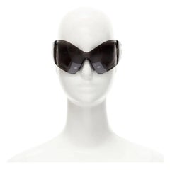 BALENCIAGA DEMNA Runway Mask Butterfly black shield sunglasses Kardashian