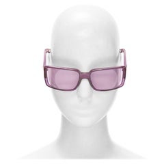 Gafas de sol GUCCI Vintage Y2K GG2563/S PR3 rosa escudo cuadrado logo GG cincha