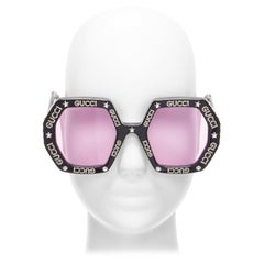 GUCCI Alessandro Michele Hollywood Forever GG0772S logo crystal black  sunnies