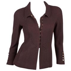 Chanel Jacket - dark brown wool 11