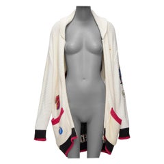 RED VALENTINO pulverblaue Lammfell-Lederjacke mit Rüschenverschluss IT40 S
