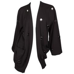 Gianfranco Ferre Wool Jacket with Metal Rings - black