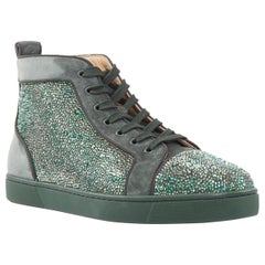 CHRISTIAN LOUBOUTIN Zapatilla alta de ante Louis Orlato Tsar Strass EU42.5