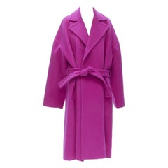 BALENCIAGA DEMNA 2019 pink camel hair wool oversized belt coat FR38 M