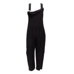 Y'S YOHJI YAMAMOTO schwarze Baumwollmischung Knopfleiste aus Crotch dungaree JP1 S
