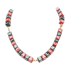GUCCI BALENCIAGA 2021 Hacker Project Symbols red green cubes short necklace